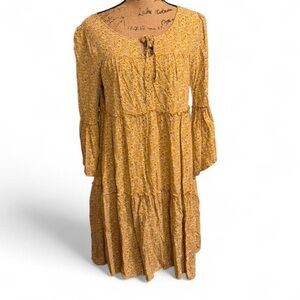 Yellow Floral Women's Dress